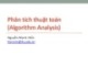 Bài giảng Cấu trúc dữ liệu và giải thuật: Phân tích thuật toán - Nguyễn Mạnh Hiển (HKI năm 2020-2021)