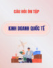 Câu hỏi ôn tập Kinh doanh quốc tế
