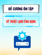 Đề cương ngân hàng trắc nghiệm Kỹ thuật lạnh ứng dụng