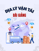 Bài giảng Địa lý vận tải: Chương 1 - Các hiện tượng thời tiết, các yếu tố khí tượng hải văn ảnh hưởng tới hoạt động vận tải