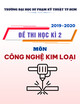Đề thi cuối học kỳ 2 năm học 2019-2020 môn Công nghệ kim loại (Mã đề 9B)