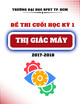 Đề thi cuối kỳ học kỳ I năm học 2020-2021 môn Thị giác máy có đáp án