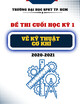 Đề thi cuối học kỳ 1 Năm học 2020-2021 môn Vẽ kỹ thuật cơ khí có đáp án